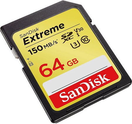 Карта памяти SanDisk Extreme SDXC SDSDXV6-064G-GNCIN 64GB