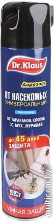 Аэрозоль против насекомых Dr. Klaus От муравьев, тараканов и других насекомых DK06250031 (600 мл)
