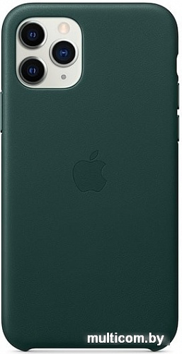 Чехол Apple Leather Case для iPhone 11 Pro (зеленый лес)