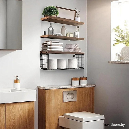 Sundays Home Полка 6412000167B (темное дерево)