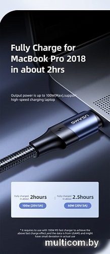 Кабель Usams Type-C - Type-C US-SJ524 (черный)