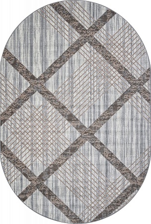 Ковер для жилой комнаты Merinos Sierra F351-OVAL-CREAM-BLUE (2х3)