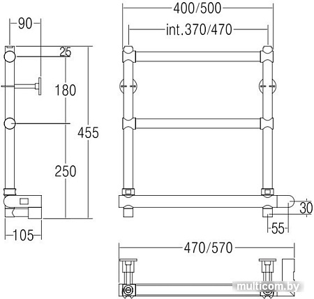 Полотенцесушитель Margaroli Sole 540 45.5x57 (хром) [5404703CRNC]