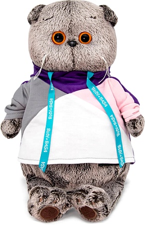 Классическая игрушка BUDI BASA Collection Басик в разноцветной толстовке Ks22-180 (22 см)