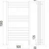 Полотенцесушитель TERMINUS Аврора П12 500x1000 (RAL 9003 белый, Quick Touch)