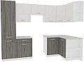 Угловая кухня ВерсоМебель Эко-5 1.3x2.7 правая (северное дерево светлое/сев дерево темное)