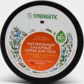 Synergetic Скраб для тела Сахарный Глубокое очищение и питание Карамельное яблоко и ваниль 300 мл