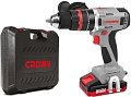 Ударная дрель-шуруповерт Crown CT21093HMX-2 BMC (с 2-мя АКБ, кейс)