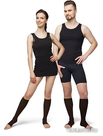 Чулки компрессионные Польза 3001 ниже колена 1 кл.к. (р.4 (L), рост2, черный)