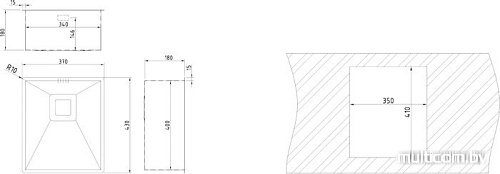 Кухонная мойка TEKA Square 340/400 (40170110)