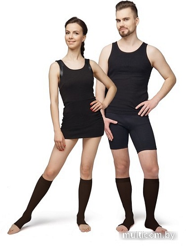 Чулки компрессионные Польза 3001 ниже колена 1 кл.к. (р.4 (L), рост2, черный)