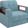 Кресло-кровать Мебель-АРС Барон №3 (велюр, голубой Luna 089)