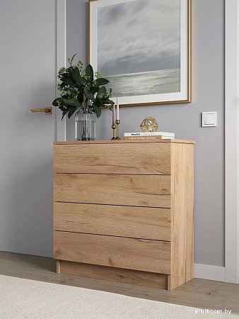 Комод Горизонт Нео 760 4 ящика (дуб золотой крафт)