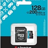 Карта памяти Kingston Canvas Go! microSDXC 128GB SDCG4/128GB (с адаптером)