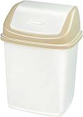 Мусорное ведро Эльфпласт Ромашка EP108 5 л (слоновая кость/бежевый)