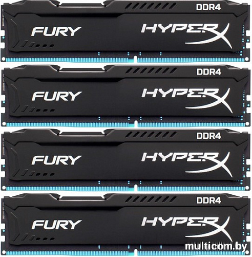 Оперативная память Kingston HyperX Fury 4x8GB DDR4 PC4-19200 [HX424C15FB2K4/32]