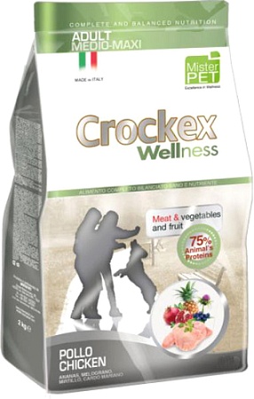 Сухой корм для собак Crockex Wellness Medio-Maxi Adult Chicken & Rice 12 кг