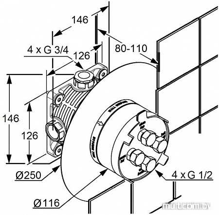 Монтажная коробка Kludi Flexx Boxx 88 011