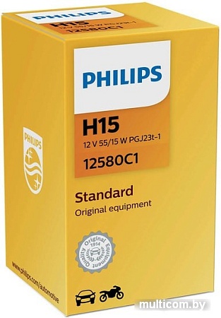Галогенная лампа Philips H15 Standard 1шт