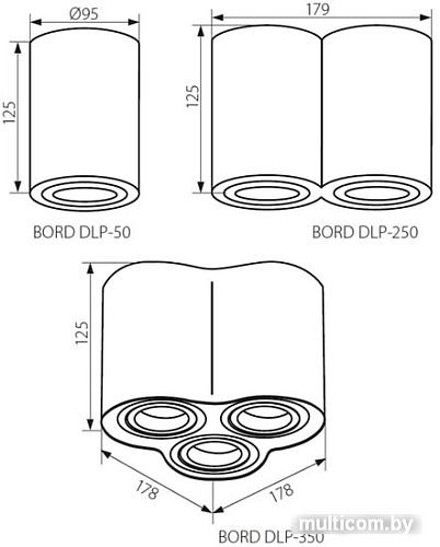 Точечный светильник Kanlux BORD DLP-50-B 22552