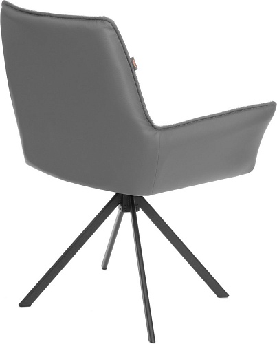 Стул с подлокотниками TetChair Мурано опора 360 (велюр/букле (HYP)/экокожа, светло-серый/графит)