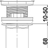 Донный клапан Whitecross A706GLB (брашированное золото)