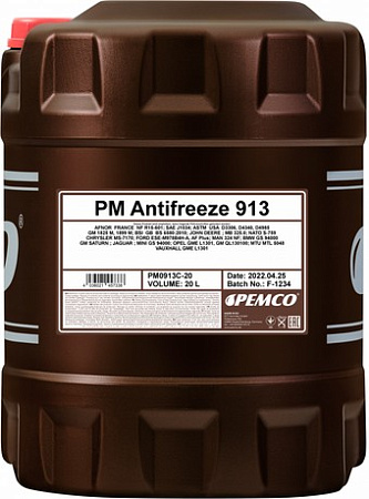 Антифриз Pemco Antifreeze 913 (Concentrate) 20л