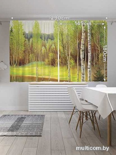 Комплект штор JoyArty Болотный лес Oxford DeLux 1.45x1.8 м (2 шт)