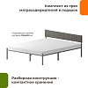 Кровать Домаклево Лофт Компакт 120x200 (серый/темно-серый велюровый чехол)