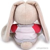 Классическая игрушка Зайка Ми в белой толстовке с сердцем 15 см SidX-360