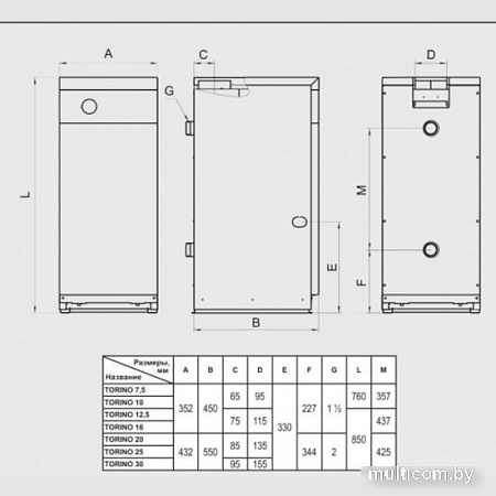 Отопительный котел Ferroli Torino Classic 25 0QN105YA