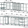 Угловая кухня Интерлиния Мила Пластик 1.2x3.0 (шоколад глянец/ваниль глянец/опал светлый)