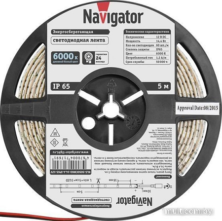 Светодиодная лента Navigator NLS-5050СW60-14.4-IP65-12V R5 71 769
