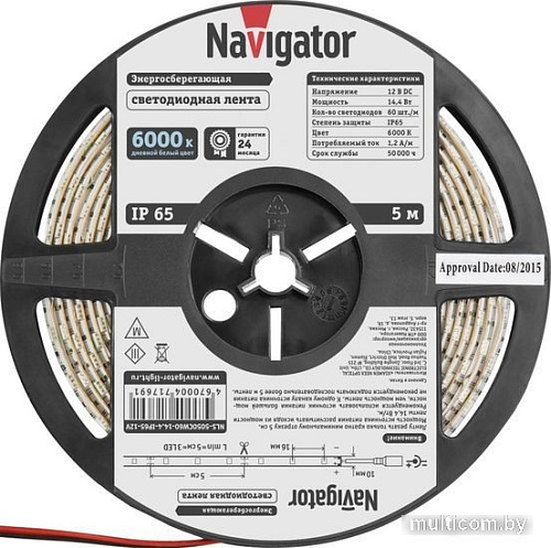 Светодиодная лента Navigator NLS-5050СW60-14.4-IP65-12V R5 71 769