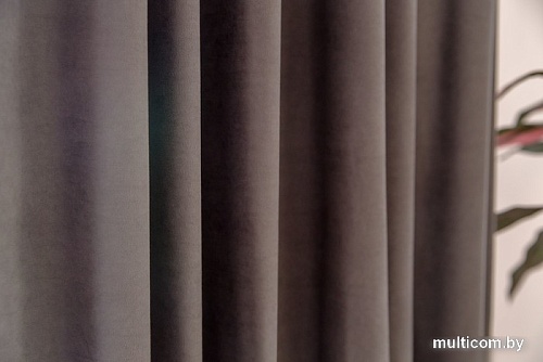 Комплект штор Decoretto Нубук НТС-K18 2.75x2.7 м (темно-серый, 2 шт)