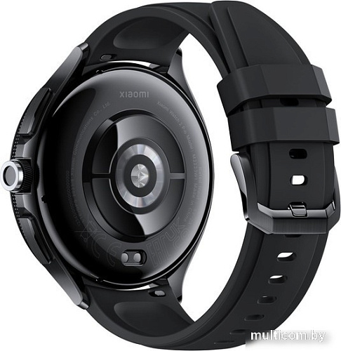 Умные часы Xiaomi Watch 2 Pro LTE (черный, с черным силиконовым ремешком, международная версия)