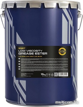 Mannol Fliessfett Li-EP 00/000 18 кг 9987