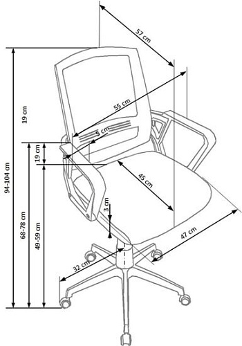 Кресло Halmar ASCOT (черный)