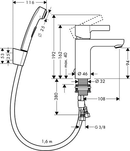 Смеситель Hansgrohe Metris S 31160000