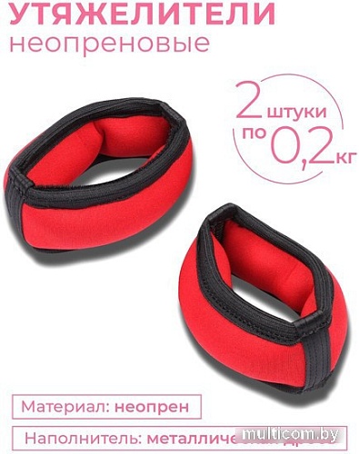 Комплект утяжелителей Indigo Браслет SM-256 (красный)