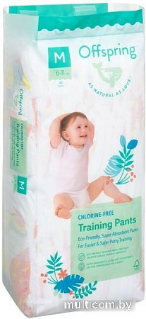 Трусики-подгузники Offspring M 6-11кг Небо (42 шт)