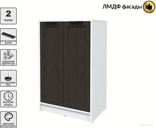 Тумба Интерлиния Концепт Тренд КТ-Т64 (белый платинум/дуб английский)