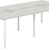 Norden 240х123.8х75 SG.251.SH.44.WH (белый/серый бархат)
