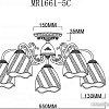 Люстра средней высоты Myfar Nicole MR1661-5C