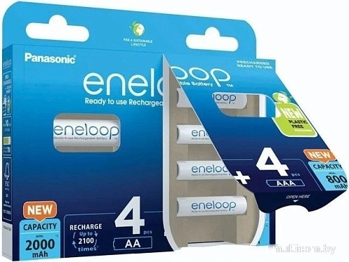 Аккумулятор Panasonic Eneloop AA 2000mAh 4 шт + AAA 800mAh 4 шт BK-KJMCDE44E
