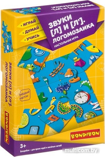 Мозаика/пазл Bondibon Логомозаика. Звуки [Л] и [Л'] ВВ3917
