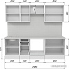 Шкаф напольный Горизонт Европа 40 3 ящика (серый крафт)