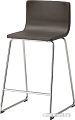 Стул Ikea Бернгард (хром/мьюк темно-коричневый) 604.614.42