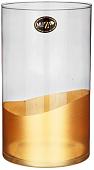 Ваза Muza Modern Cylinder Smoky/Gold 380-911