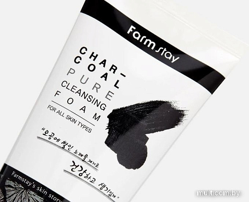FarmStay Пенка для умывания Charcoal Pure Cleansing Foam (180 мл)